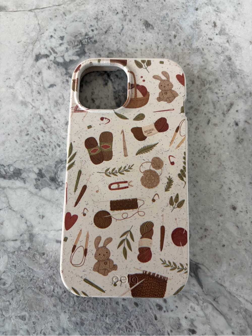 Pela iPhone 15 case Crochet Design